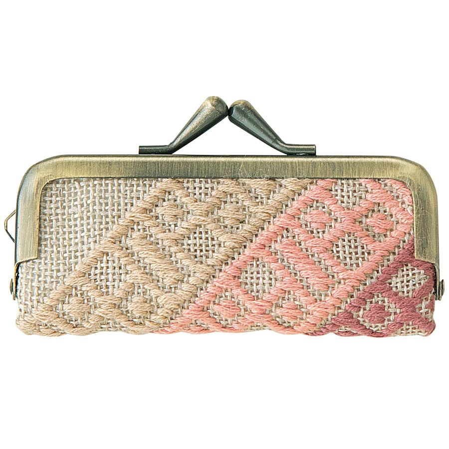 こぎんキット 縫わないがま口 印鑑ケース（流れ模様）