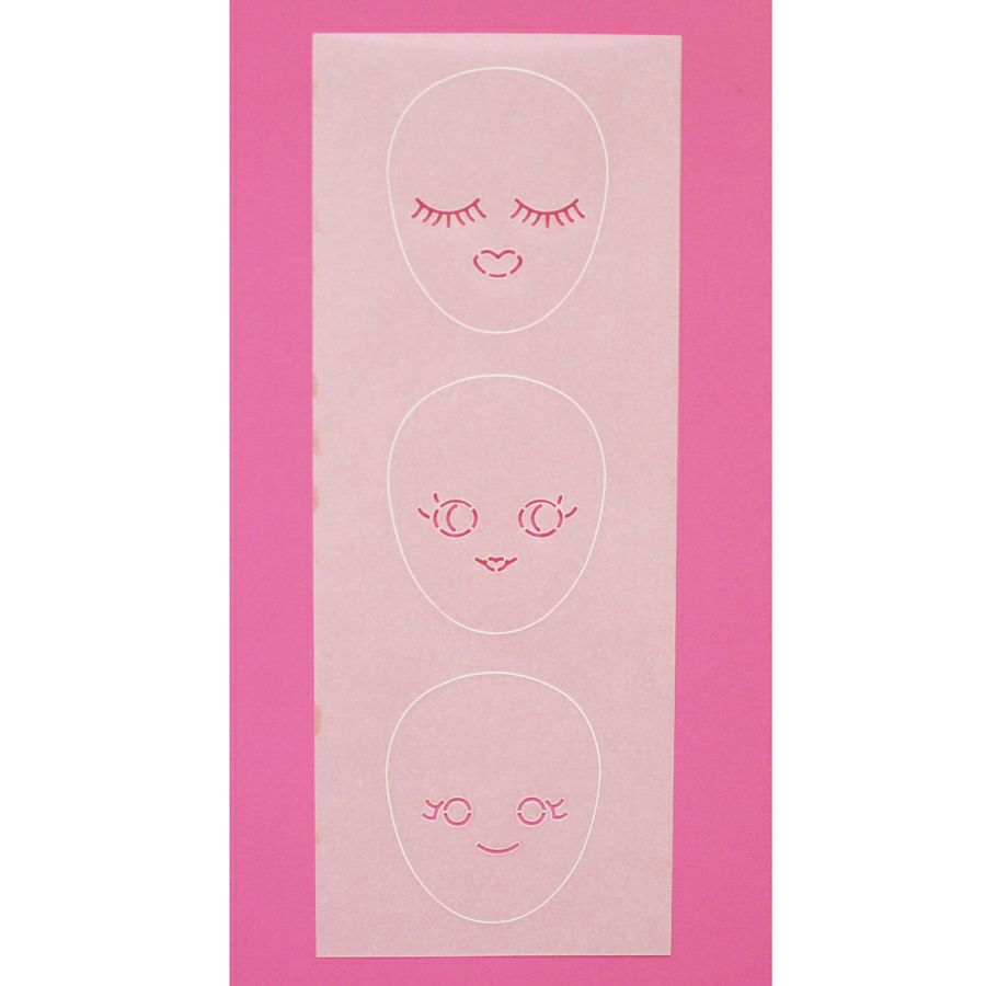 ドールチャーム用フェイスシート（3種類）