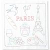 刺し子キット 花ふきん PARIS