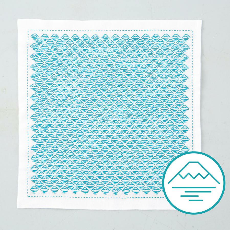 刺し子キット 一目刺しの花ふきん 富士山 fuji