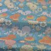 金襴生地(金らん) 雲立涌に菊花(水色) 
