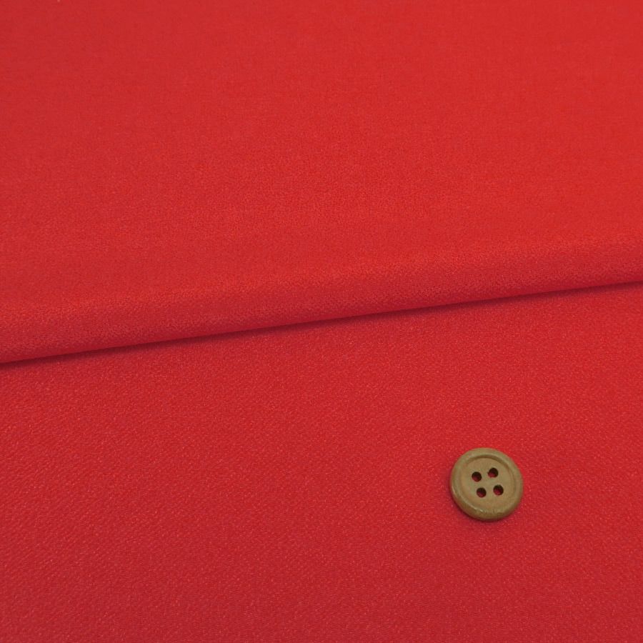 無地一越ちりめん(朱色)