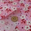  ちりめん生地 つる花(ピンク) 10cm単位 切り売り