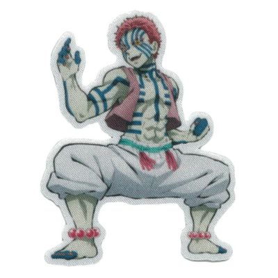 鬼滅の刃 猗窩座(あかざ) 全身ワッペン(幅60mm×高さ77mm) シール