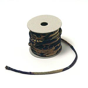 ちりめん丸ひも・柄・２ミリ（実寸約3ミリ） グレイ