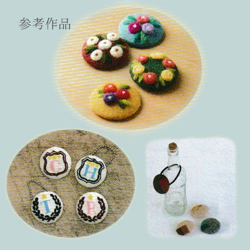 くるみボタン ヘアゴム用＜サークル40・3個入＞ 直径4cm |生地