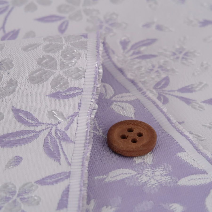 金襴生地(金らん) 山桜(白/藤色)