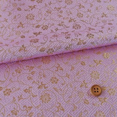 金襴生地(金らん)さやがたに花唐草(ライラック) 10cm単位 切り売り
