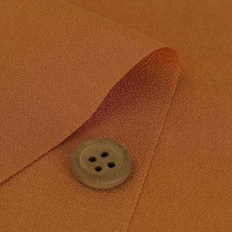 小シボ(一越)ちりめん 無地(蒲色/かばいろ)