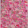 一越ちりめん生地 しぼりに花のし小槌文様(ピンク/あずき) 10cm単位 切り売り