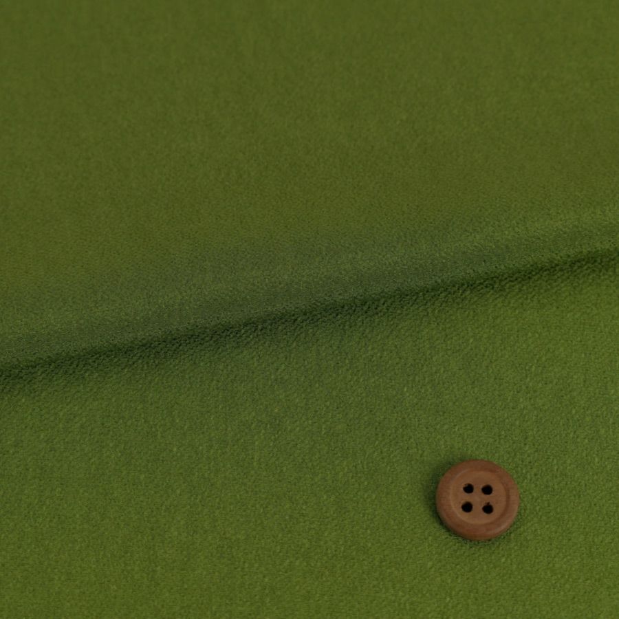 無地一越ちりめん(鶯/うぐいす) 10cm単位 切り売り