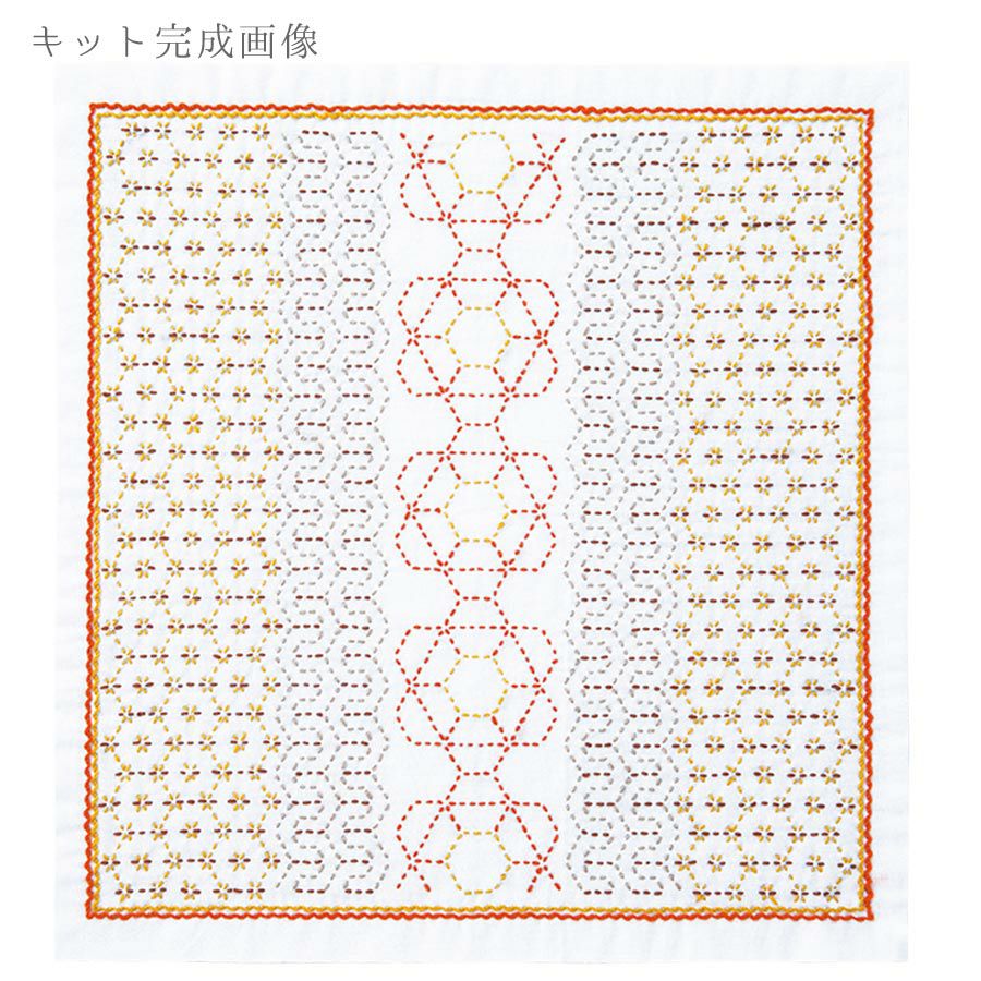 刺し子キット 花ふきん・La bouquetiere(ラ・ブケティエル) Honeycombハニカム