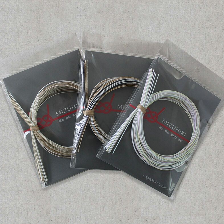 水引3色アソートセット/金銀白パステルカラー