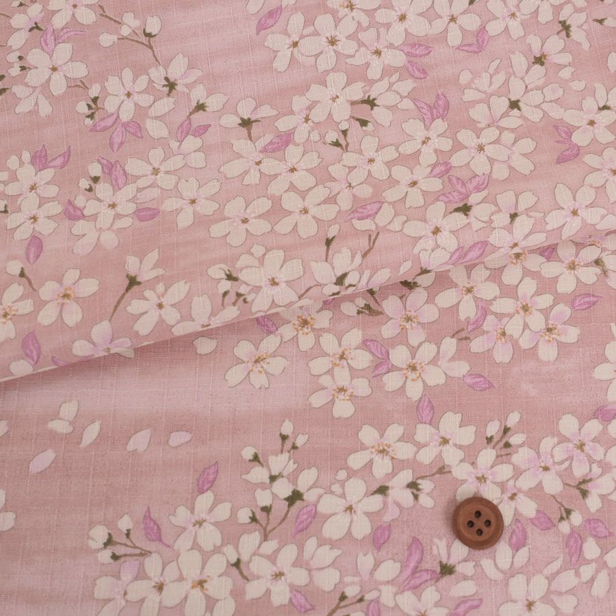 和柄コットン生地 桜空(ピンク) 10cm単位 切り売り |生地 和柄/和布 