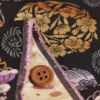 金襴生地(金らん) 花丸と宝尽くし(黒)