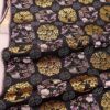 金襴生地(金らん) 花丸と宝尽くし(黒)