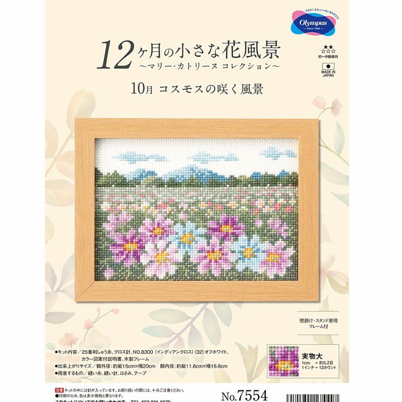 オリムパス 12ケ月の花風景 10月 コスモスの花咲く風景 7554