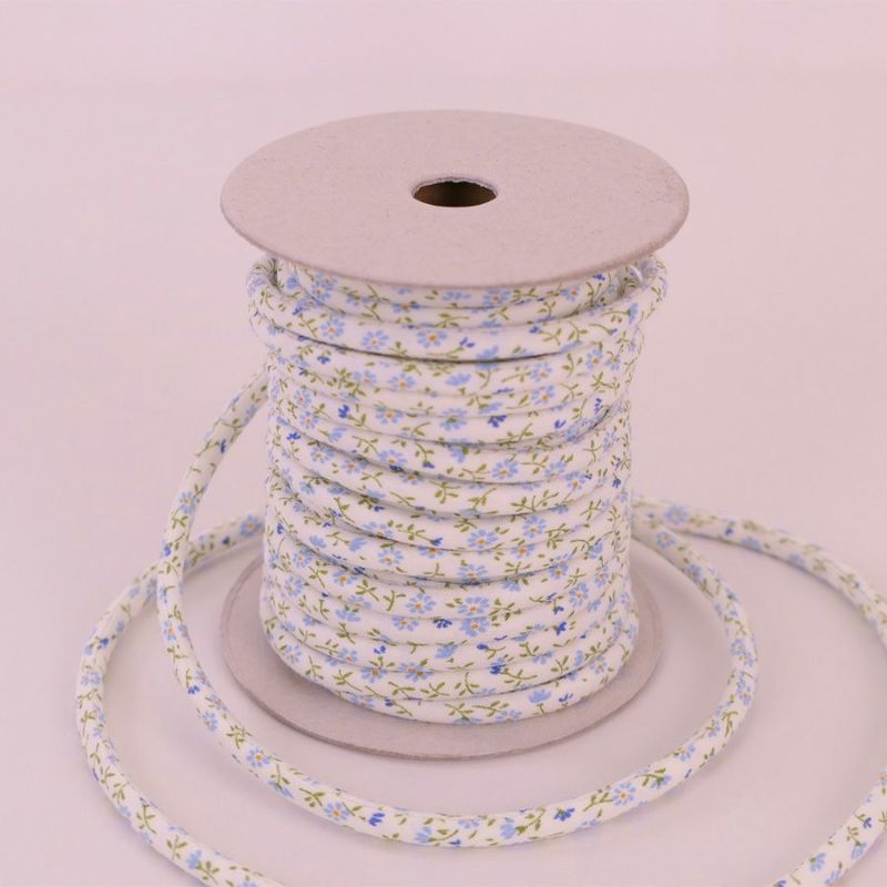 洋風花柄４ミリ木綿丸ひも