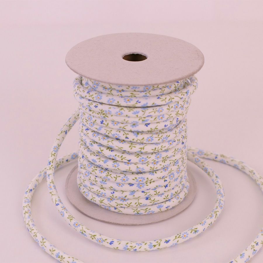 洋風花柄４ミリ木綿丸ひも