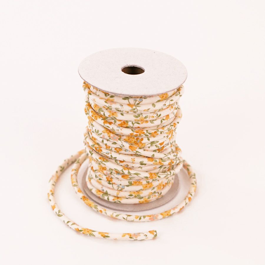 洋風花柄３ミリ木綿丸ひも