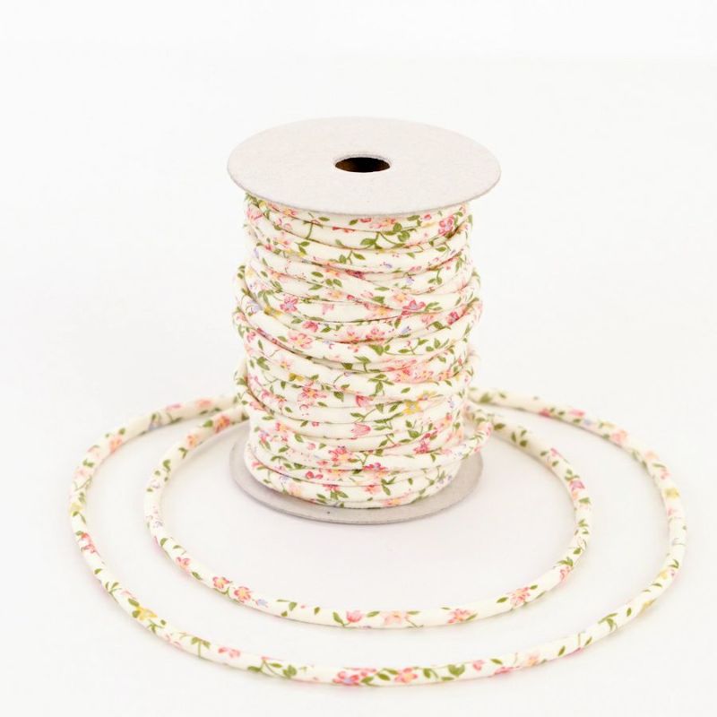 洋風花柄３ミリ木綿丸ひも