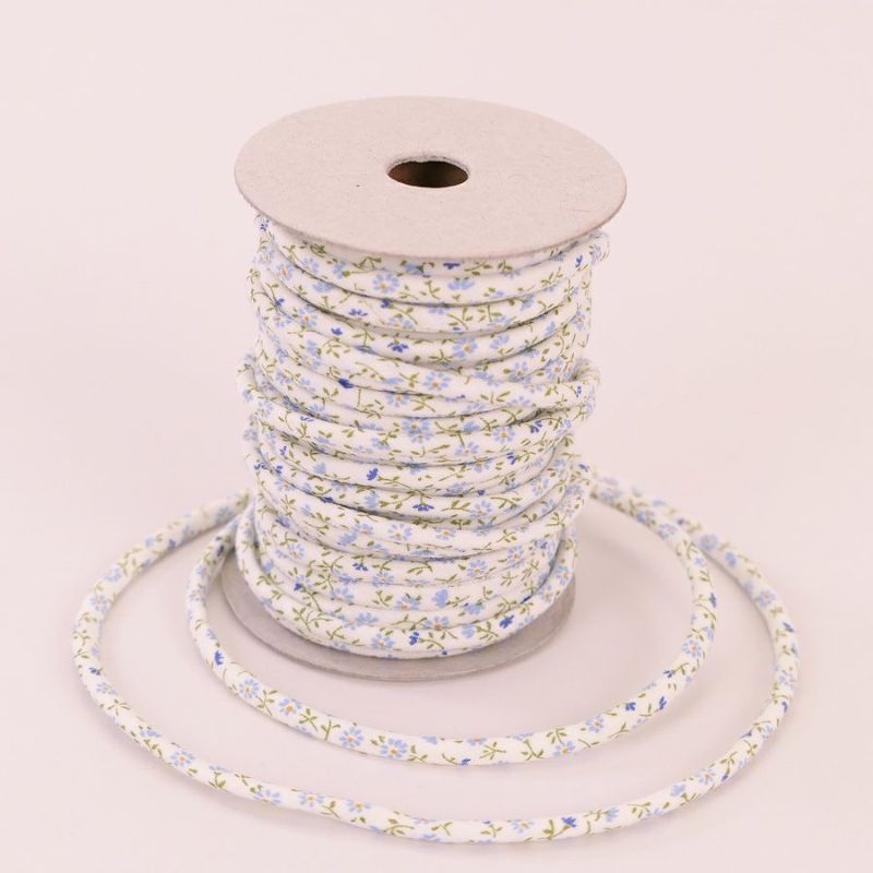 洋風花柄３ミリ木綿丸ひも