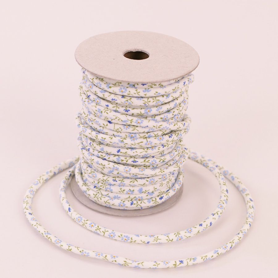 洋風花柄３ミリ木綿丸ひも