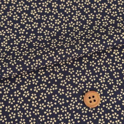 和柄コットン生地 小桜(濃紺) 10cm単位 切り売り
