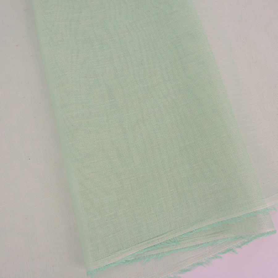 蚊帳(かや)生地 (ペールミント) 10cm単位切り売り　明るいライトグリーンがさわやかな蚊帳生地 国産木綿布地