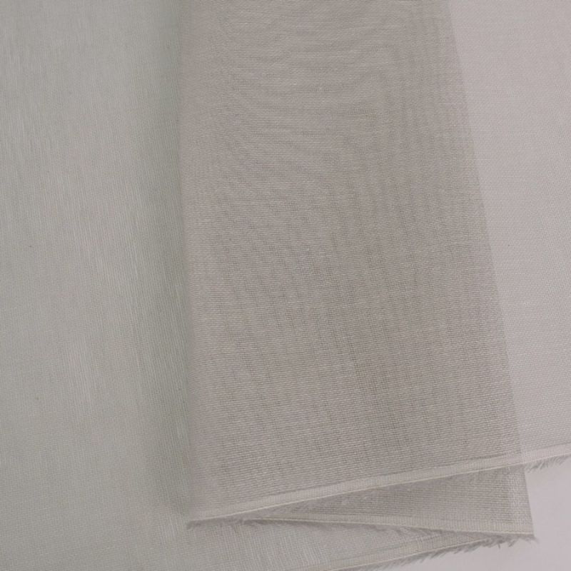 蚊帳(かや)生地 (ニュアンスグレー) 10cm単位切り売り　蚊帳織り生地ライトグレー 汗取りタオルやふきん・ひざ掛けに