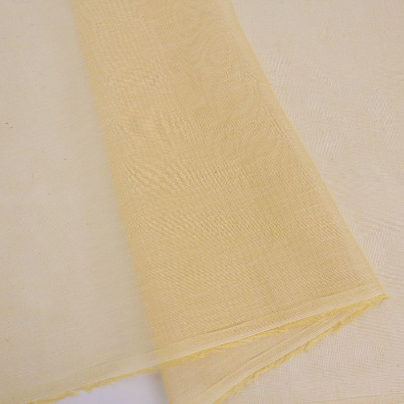 蚊帳(かや)生地 (薄黄) 10cm単位切り売り　蚊帳ふきんや汗取りインナー作りに 国産木綿かや生地