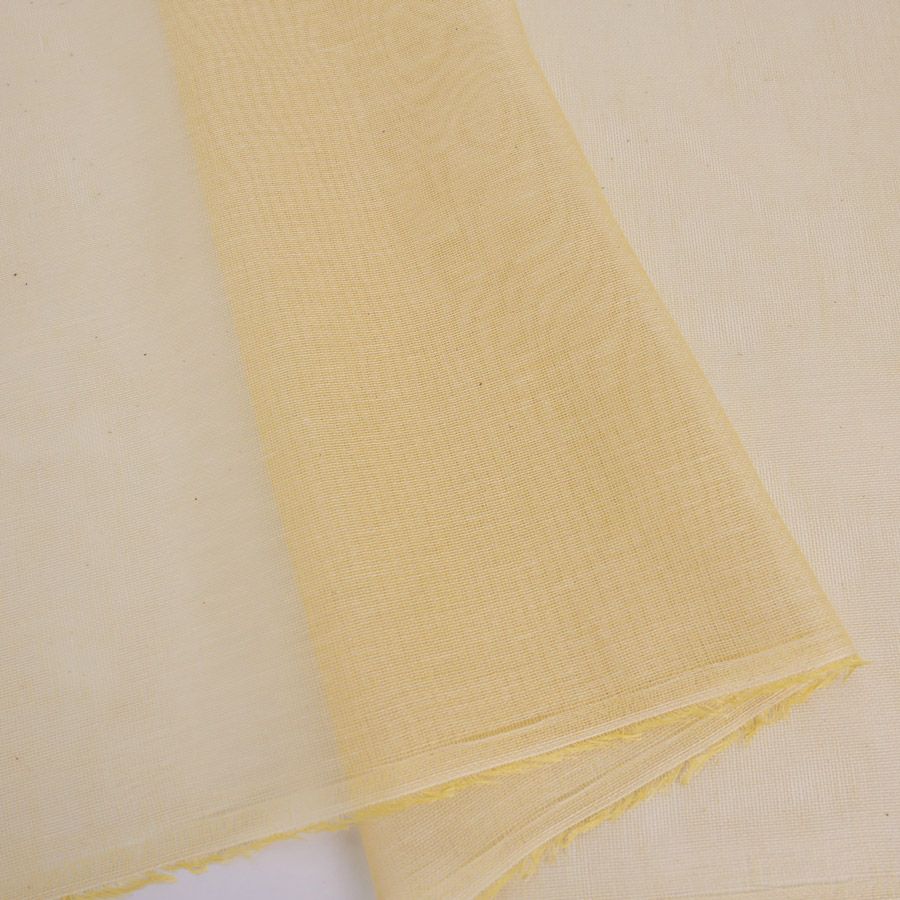 蚊帳(かや)生地 (薄黄) 10cm単位切り売り　蚊帳ふきんや汗取りインナー作りに 国産木綿かや生地