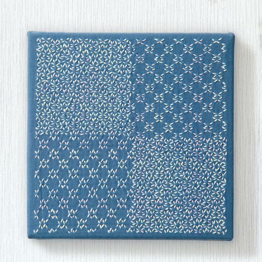 刺し子キット ファブリックパネル(つづき山形) オリムパス製和モダン刺子 北欧風インテリア