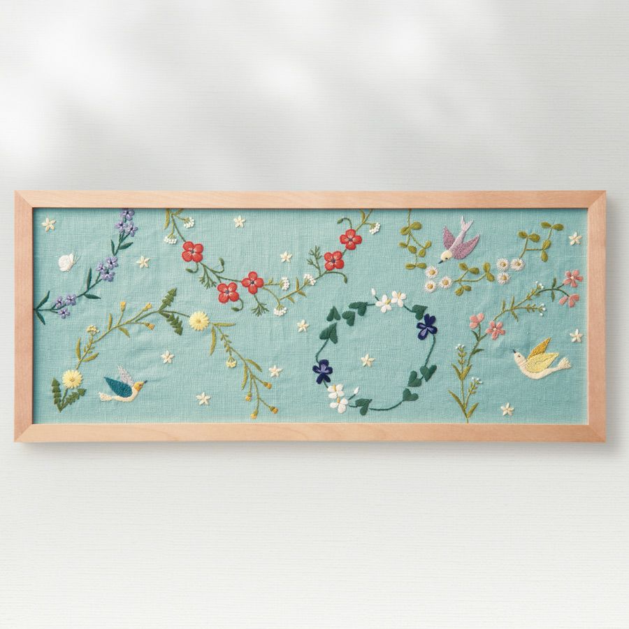 フランス刺しゅうキット マカベアリス ひかりの風景(春のひかり)オリムパス製絲刺繍キット ししゅう作家コラボ 中級者上級者向