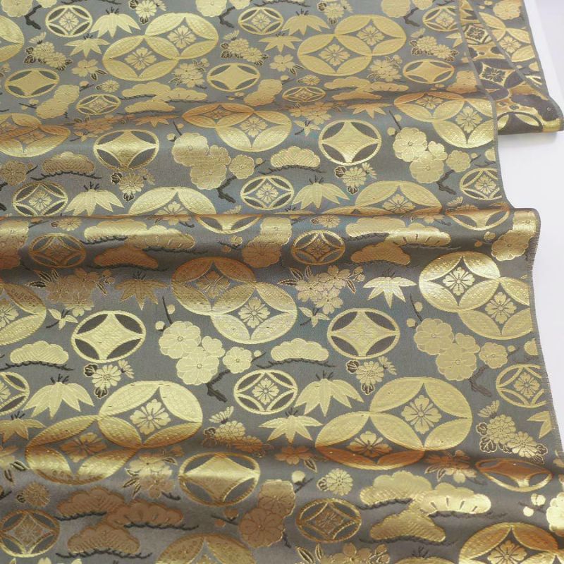楽天市場】袋帯 美品 名品 まいづる 落款あり 金唐革織 鳳凰 花