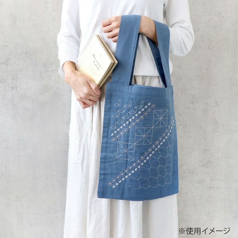 刺し子エコバッグキット・La bouquetiere(ラ ブケティエル
