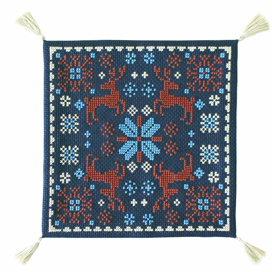 クロスステッチキット フォークロア パターンズ・ノルディックスクエアオリムパス製絲刺繍キット ノルディック柄刺しゅうキット