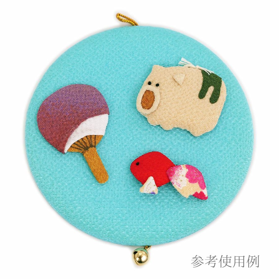 ちりめん細工パーツ（完成品）蚊遣り豚(お買い得品) |生地 和柄/和布