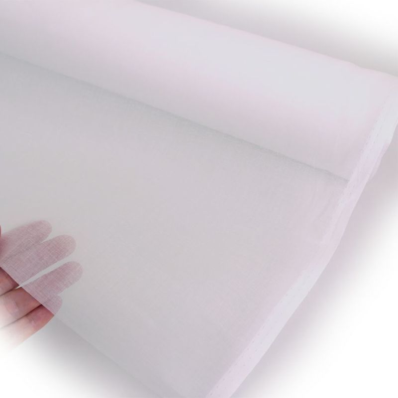 コットンオーガンジー生地・無地(白) 10cm単位 切り売り 木綿無地真っ白 透ける布地 シアー素材 シースルーホワイト
