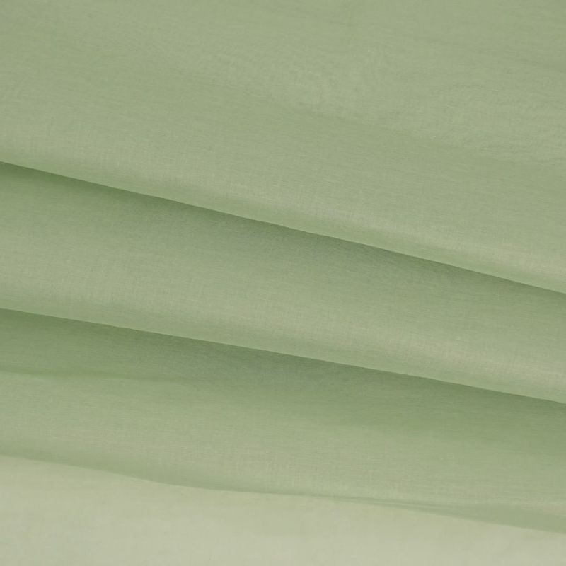 コットンオーガンジー生地・無地(ペールオリーブグリーン) 10cm単位 切り売り 薄手木綿布地 裏柳色 薄い緑色 つまみ細工向き エジプト綿薄地