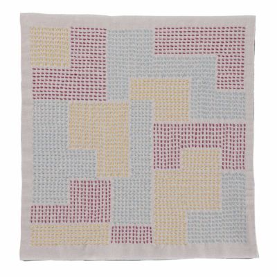 刺し子キット 花ふきん Textile Lab・Block ブロック (アーモンド 