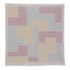 刺し子キット 花ふきん Textile Lab・Block ブロック (アーモンドミルク)  オリムパス製絲刺子 AYUFISH int.デザイン 初心者中級者向き