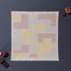刺し子キット 花ふきん Textile Lab・Block ブロック (アーモンドミルク)  オリムパス製絲刺子 AYUFISH int.デザイン 初心者中級者向き