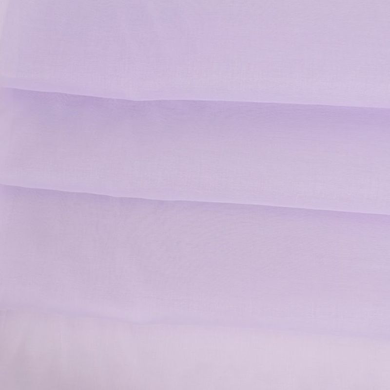 コットンオーガンジー生地・無地(ペールラベンダー) 10cm単位 切り売り つまみ細工向き木綿布地薄地 エジプト綿80裏張地ベルオーガン