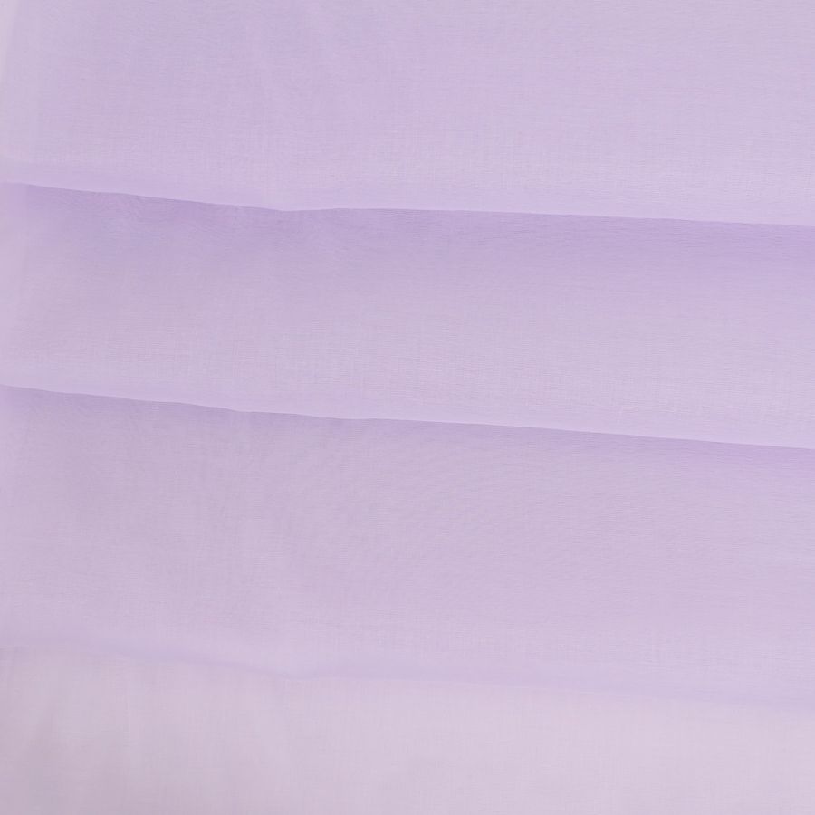 コットンオーガンジー生地・無地(ペールラベンダー) 10cm単位 切り売り つまみ細工向き木綿布地薄地 エジプト綿80裏張地ベルオーガン