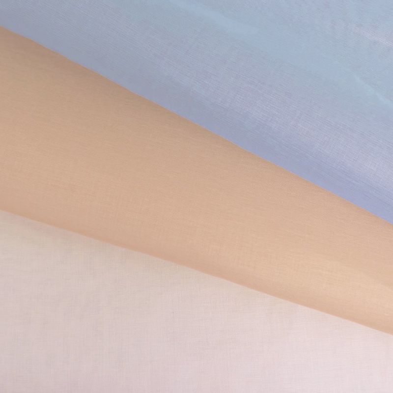 コットンオーガンジー生地・無地(きなり色) 10cm単位 切り売り つまみ細工向き木綿布地薄地 エジプト綿ベルオーガンアイボリー