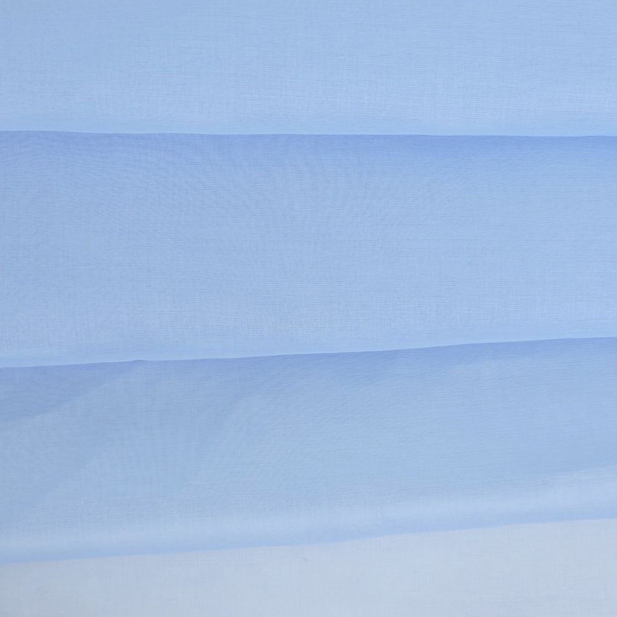 コットンオーガンジー生地・無地(水色) 10cm単位 切り売り つまみ細工向き木綿布地薄地 エジプト綿80 ライトブルー系