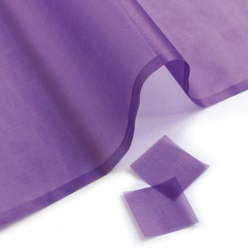 つまみ細工用 正絹羽二重四匁カット済み生地 16ミリ角 シルク羽二重4匁 糊張り済み菫色すみれいろ紫色パープル