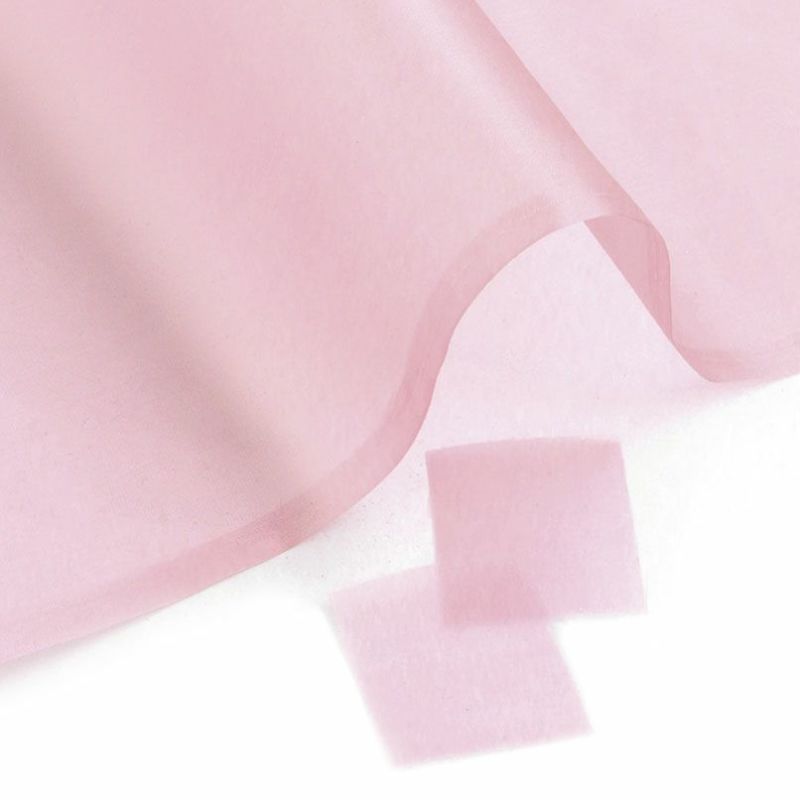つまみ細工用 正絹羽二重四匁カット済み生地 18ミリ角 シルク羽二重4匁 糊張り済み もも色 桃色 ピンク色