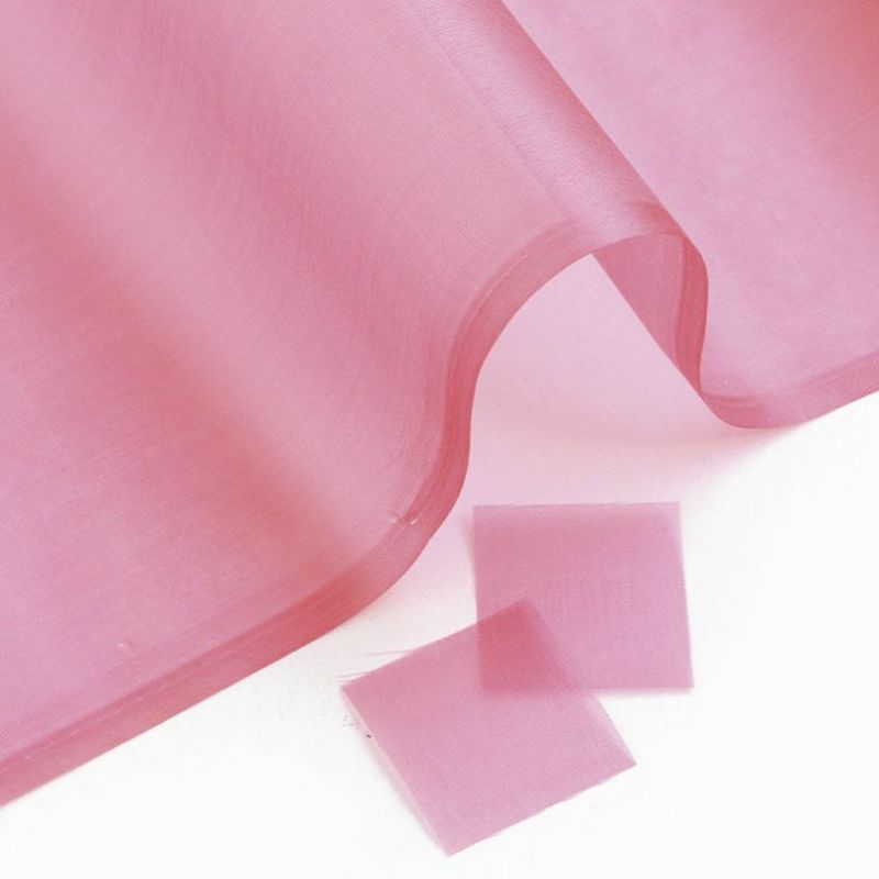 つまみ細工用 正絹羽二重四匁カット済み生地 18ミリ角 シルク羽二重4匁 糊張り済み ピンク色
